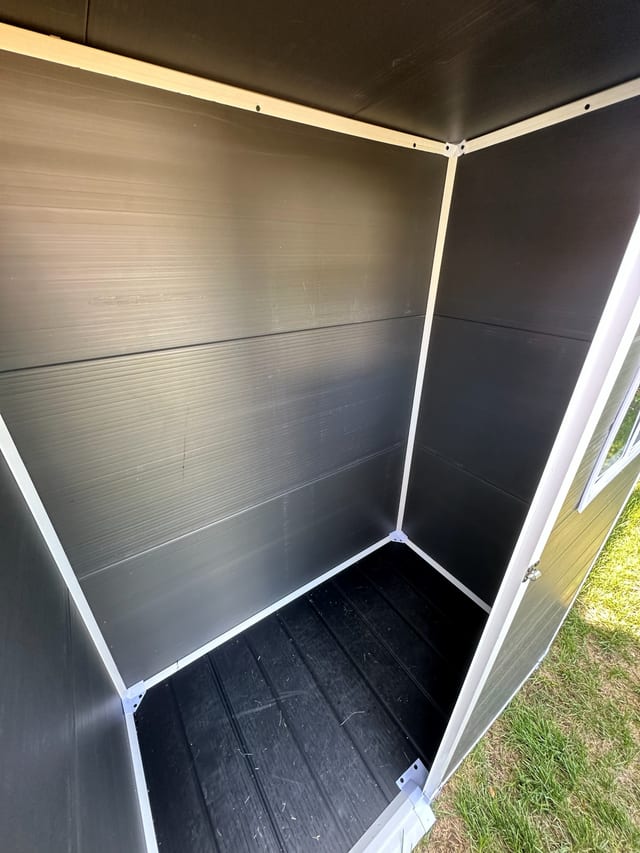 Garden shed built and finished