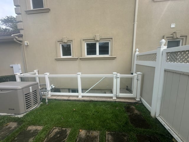 New deck railing and fencing installed